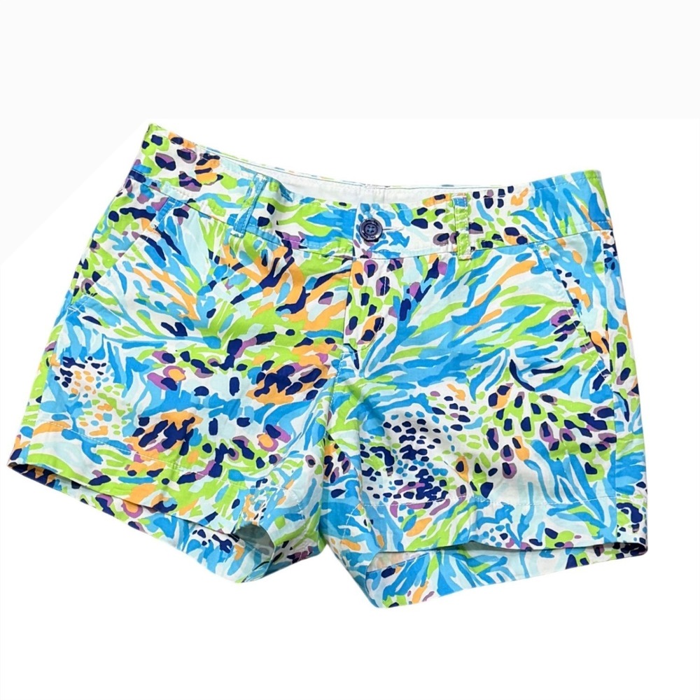 Lilly Pulitzer Women's Callahan Cotton Shorts Sea Soiree Size 6 Resortwear Beach